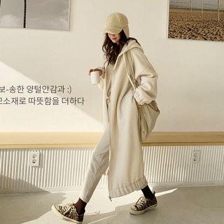 Fleece Lined Maxi Zip Hoodie