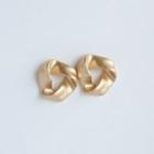 Twisted Triangle Earring Gold - One Size