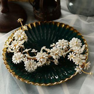 Faux Pearl Flower Headpiece White - One Size