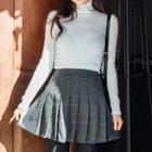 Herringbone Mini Pleat Skirt