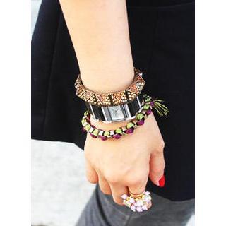Beaded Metallic Bangle