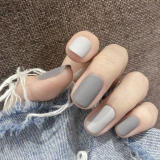 Plain Nail Art Faux Nail Tip 523 - Glue - As Shown In Figure - One Size