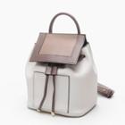 Genuine Leather Backpack Brown & Beige - One Size