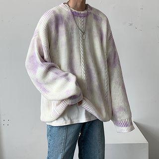 Round-neck Tie-dye Oversize Sweater