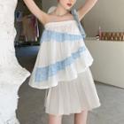 Lace Trim Mini Skirt White - One Size