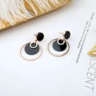 Disc Dangle Earring 1 Pair - E9518 - 2 Layers - Ring - One Size