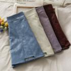 Faux-leather High-waist Mini Skirt