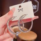 Hoop Earring 1 Pair - E4412 - Silver - One Size