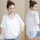 Short-sleeve Blouse With Camisole
