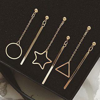 Bar Non-matching Dangle Earrings
