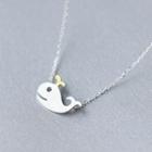 Whale Pendant Sterling Silver Necklace Silver - One Size