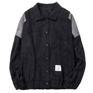 Lettering Panel Snap Button Jacket