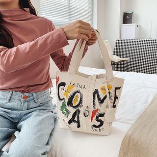 Printed Bucket Bag White - One Size