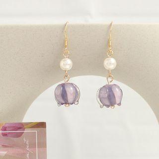 Tulip Faux Pearl Dangle Earring