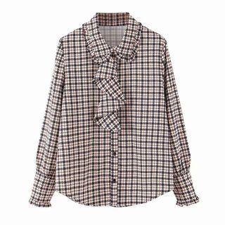 Plaid Ruffled Shirt