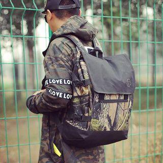 Camouflage Canvas Flap Backpack