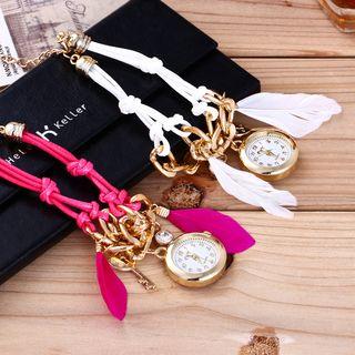 Feather Chained Bracelet Watch
