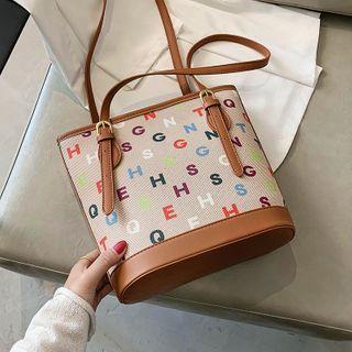 Lettering Panel Bucket Bag