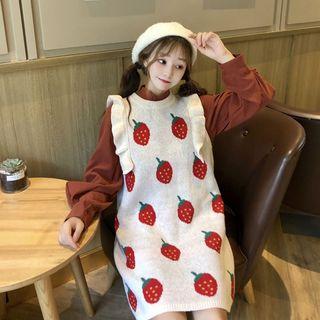Puff Sleeve Blouse / Pattern Knit Tank Dress