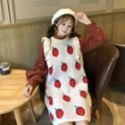 Puff Sleeve Blouse / Pattern Knit Tank Dress