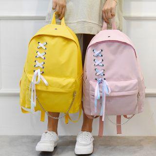 Lace-up Chain Detail Backpack