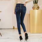 Lace-up Zip-back Skinny Jeans