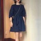 3/4 Sleeve Tie-waist Dress