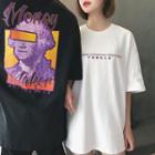 Couple Matching Chinese Character Short-sleeve T-shirt