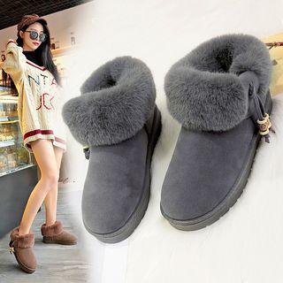 Beaded Snow Ankle Boots