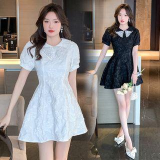 Beaded Mini A-line Dress