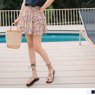 Print A-line Skort