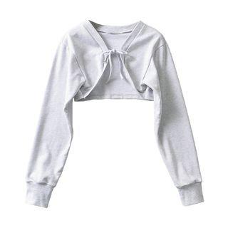 Tie-front Cropped Sweatshirt