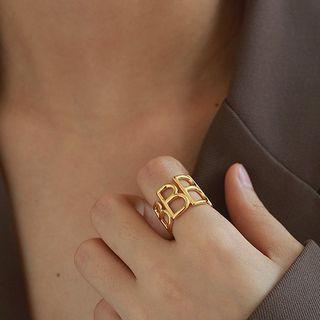 Lettering Open Ring Gold - One Size
