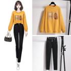 Print Sweatshirt / Skinny Jeans / Set
