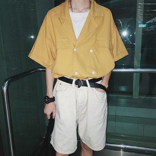 Short-sleeve Double-breasted Shirt
