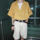 Short-sleeve Double-breasted Shirt
