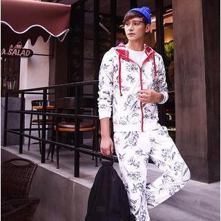 Set: Floral Hood Pullover + Sweatpants