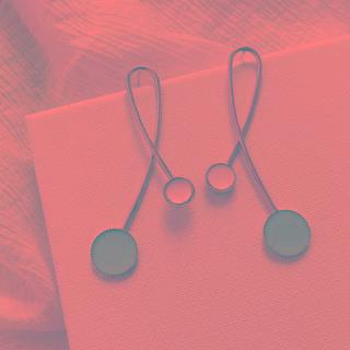Disc Drop Earring 1 Pair - One Size