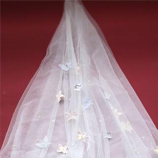 Butterfly Wedding Veil White - One Size