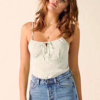 Floral Print Tie-front Camisole Top