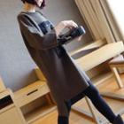 Lettering 3/4 Sleeve Sweater Dress