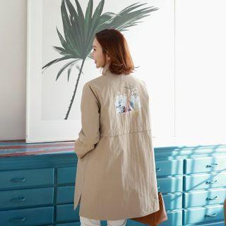High-neck Print-back Parka