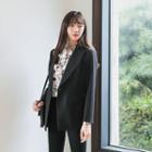 Peaked-lapel Long Blazer