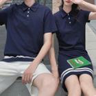Couple Matching Short-sleeve Polo Dress / A-line Dress / Shorts