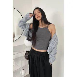 Basic Halter Napped Crop Top