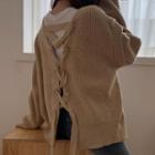 Lace-up Back Cardigan
