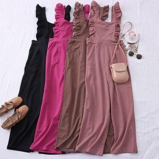 Ruffled-trim Sleeveless Jumpsuit