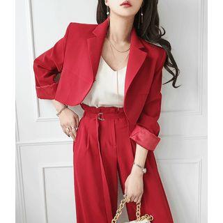 Open Crop Formal Blazer