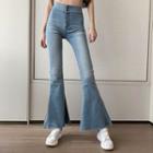 High-waist Slim-fit Boot-cut Jeans