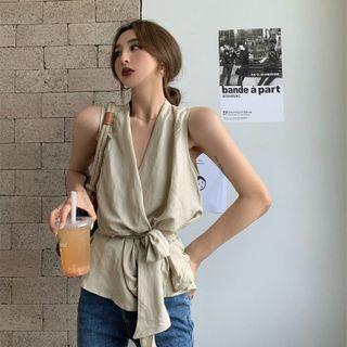 Sleeveless Sashed Top